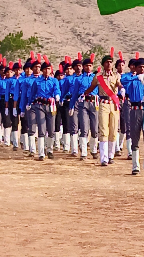 ROPA cadets in uniform marching at the Dandoba Hills parade ground